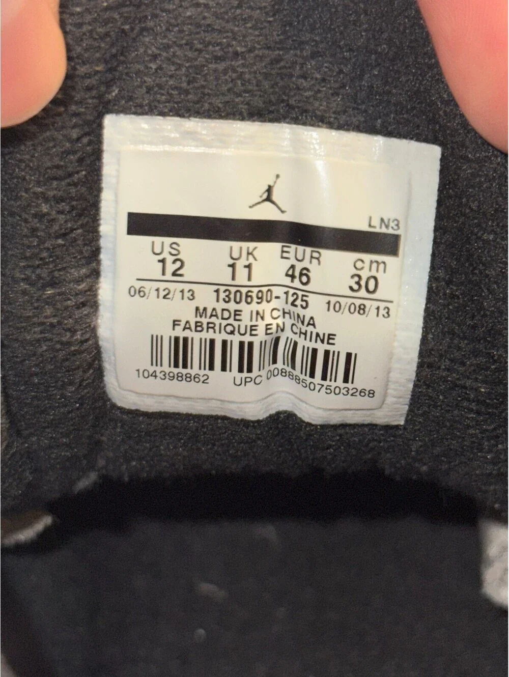 Size 12 - Jordan 12 Retro taxi release 2013